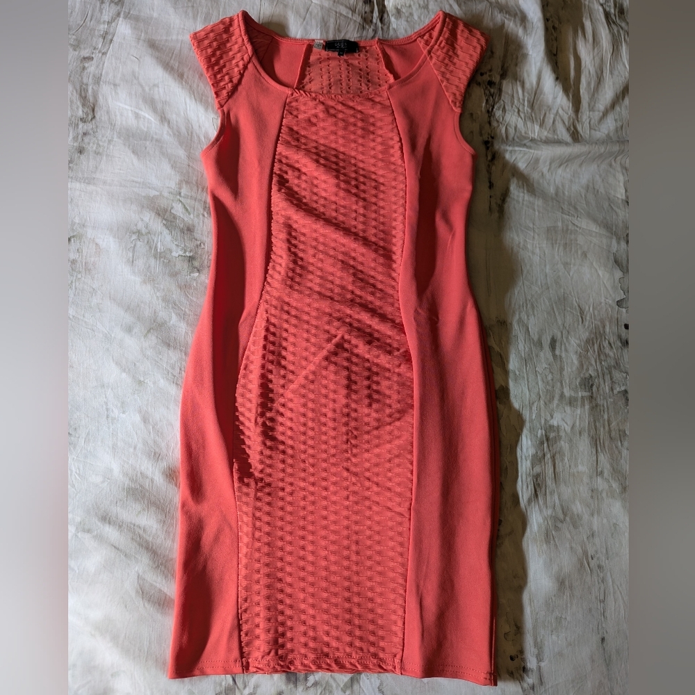 Guess | Coral Textured Mini Dress Size M